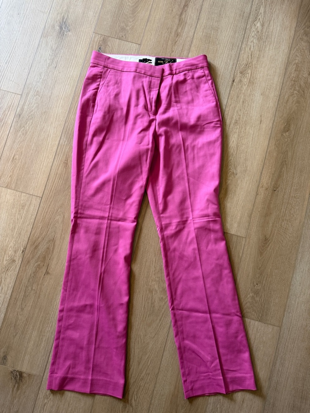 J. Crew Hot Pink Straight-Leg Trousers